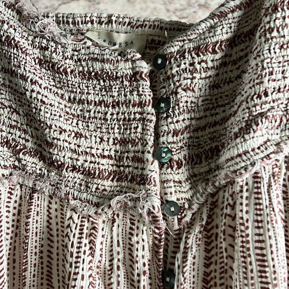 PROMESA USA
ABSTRACT STRIPE DRESS Medium brown & cream A633 - Picture 2 of 8